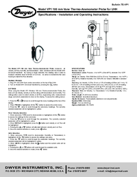 Thumbnail of document Manual - VP1 Vane Thermo-Anemometer Probe